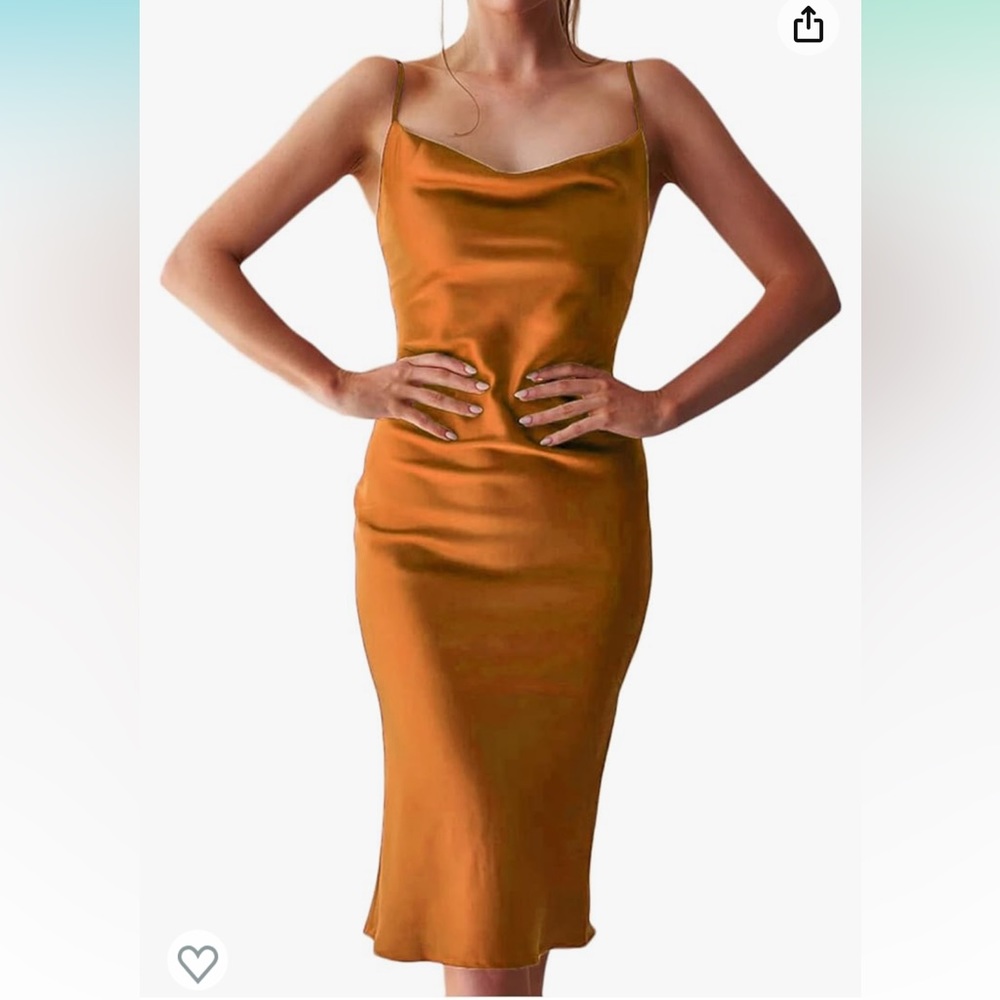 Rust color slip dress NWOT